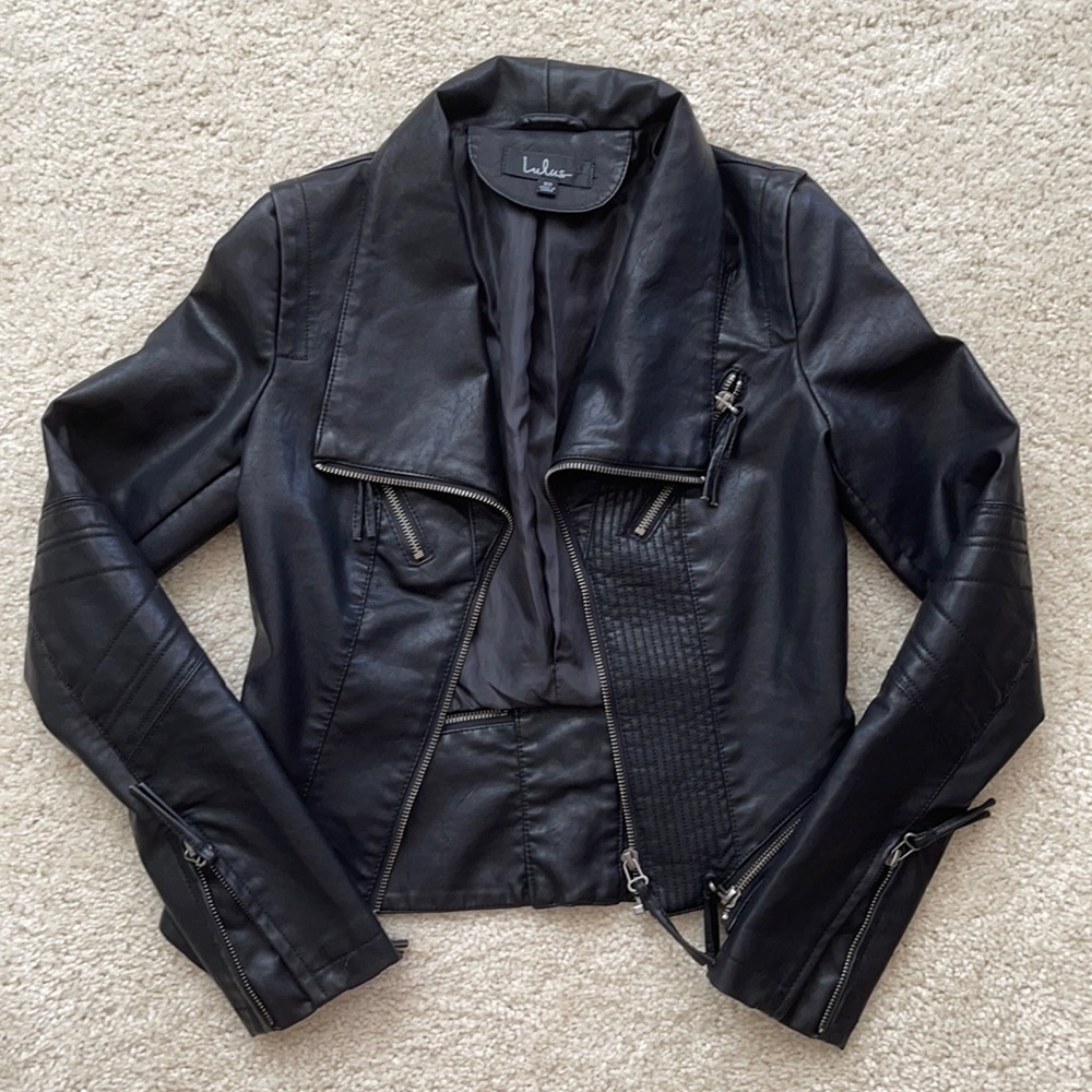 Lulu’s vegan leather jacket